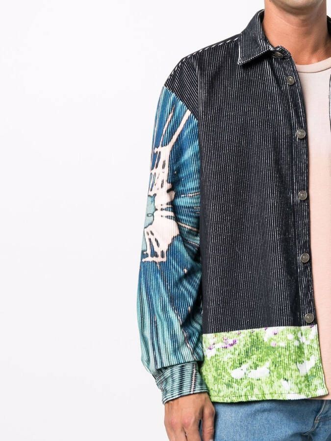 424 Shirtjack met print Zwart