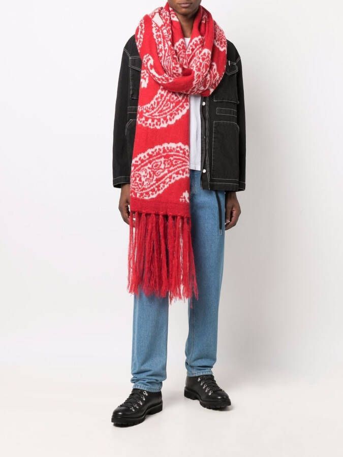 424 Sjaal met paisley-print Rood