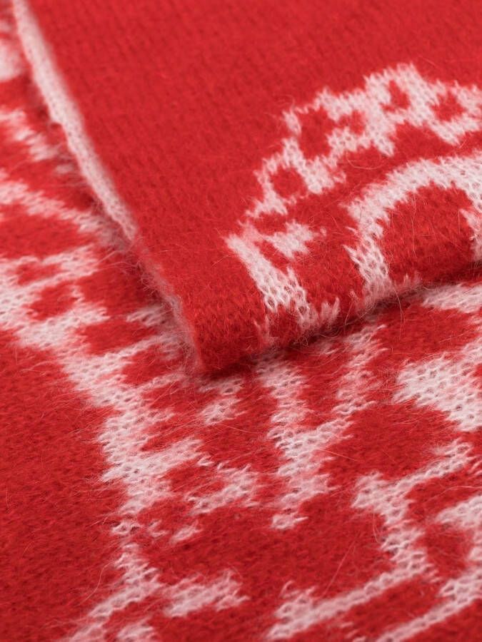 424 Sjaal met paisley-print Rood
