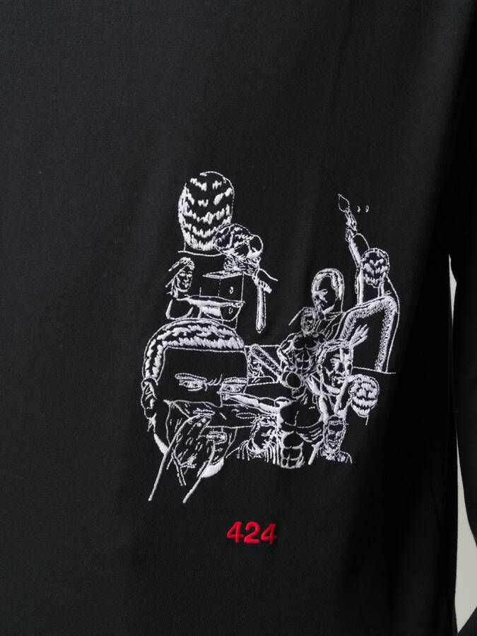 424 Sweater met borduurwerk Zwart