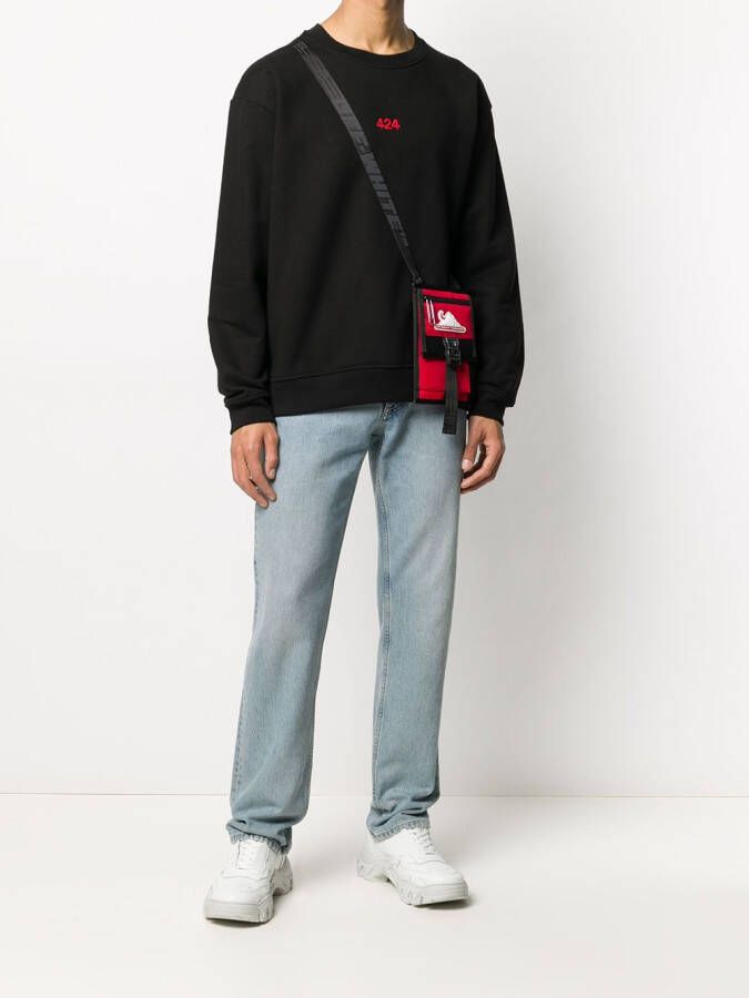 424 Sweater met logoprint Zwart
