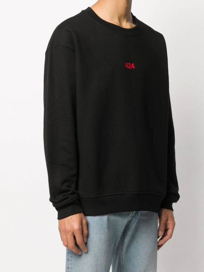 424 Sweater met logoprint Zwart
