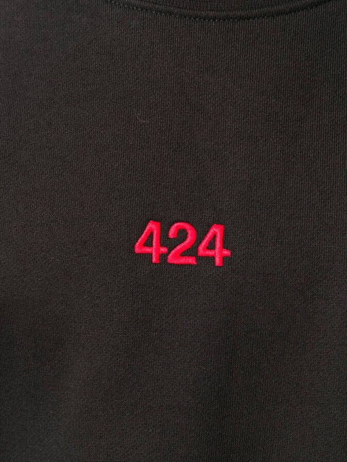 424 Sweater met logoprint Zwart