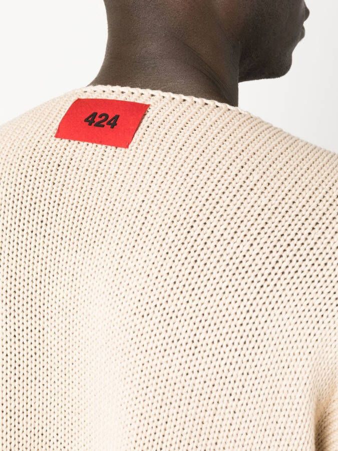 424 Sweater met ronde hals Beige
