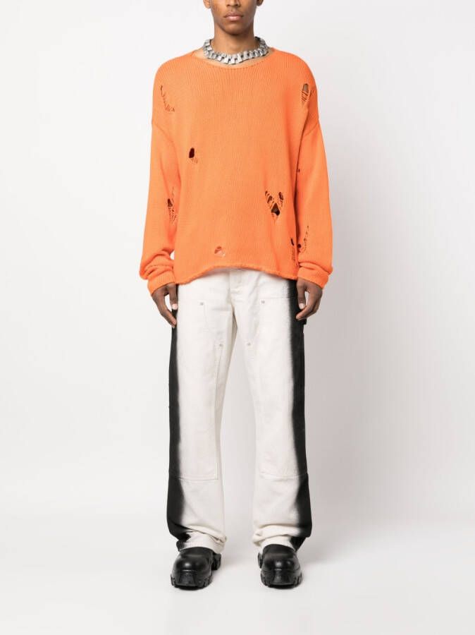 424 Sweater met ronde hals Oranje