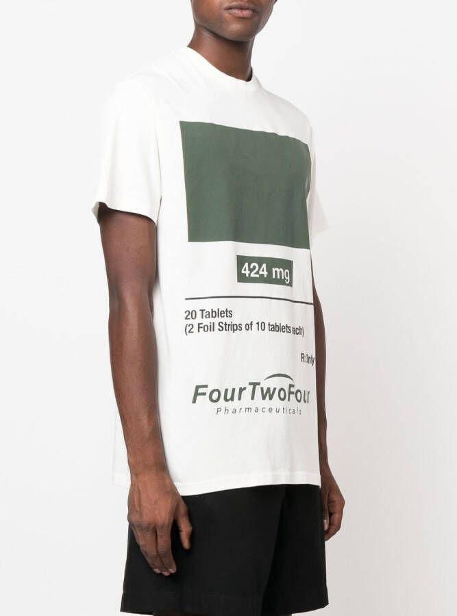 424 T-shirt met logoprint Wit