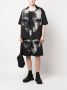 44 LABEL GROUP Bermuda shorts met doodskopprint Zwart - Thumbnail 2