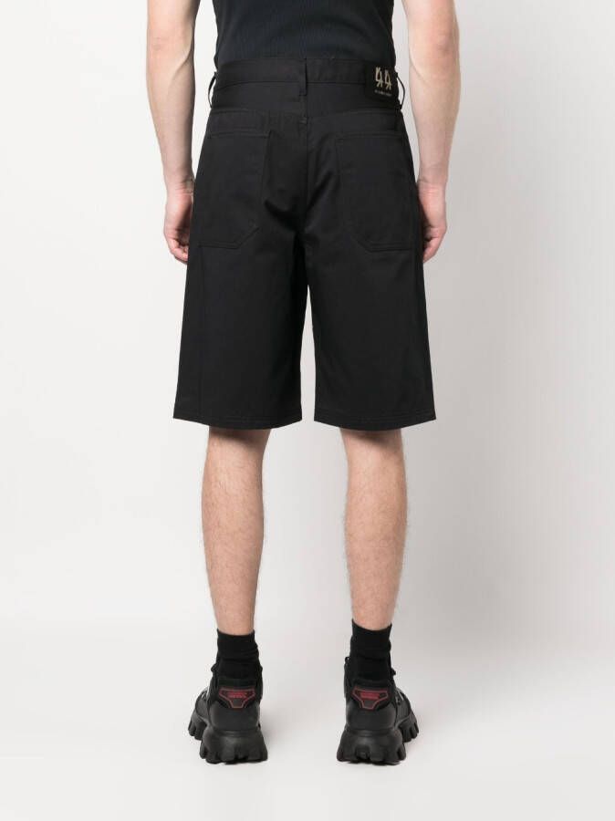 44 LABEL GROUP Bermuda shorts met doodskopprint Zwart