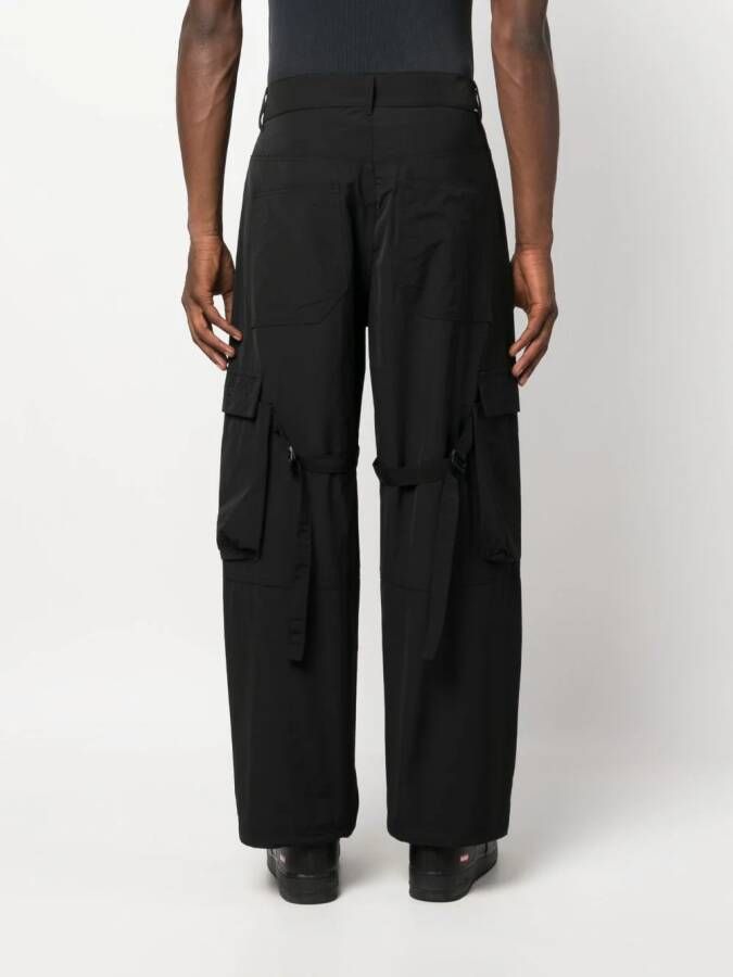 44 LABEL GROUP Broek met cargo zak Zwart