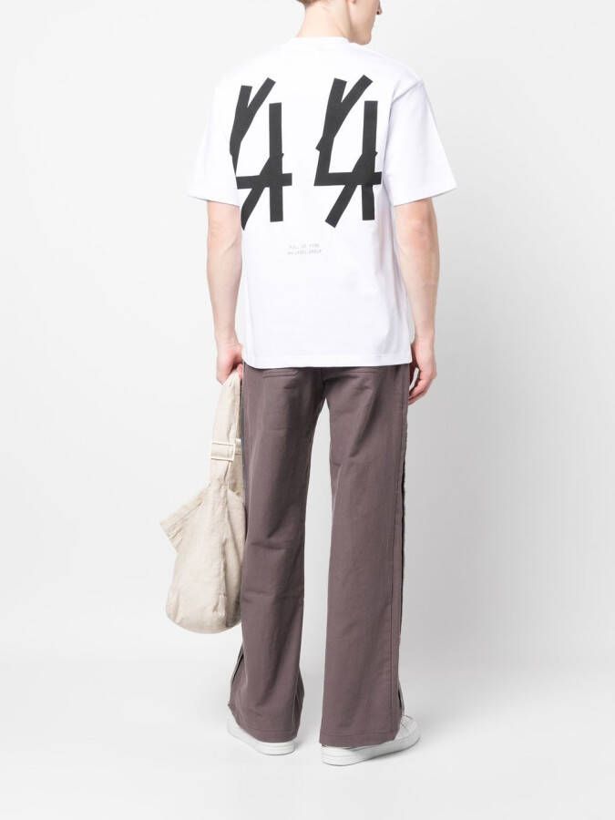 44 LABEL GROUP T-shirt met print Wit