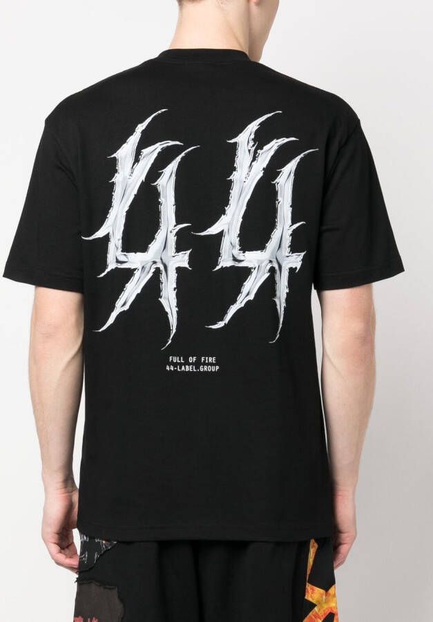 44 LABEL GROUP T-shirt met print Zwart