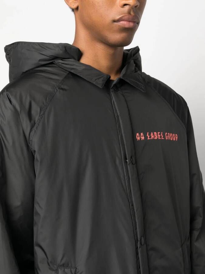 44 LABEL GROUP Jack met capuchon Zwart