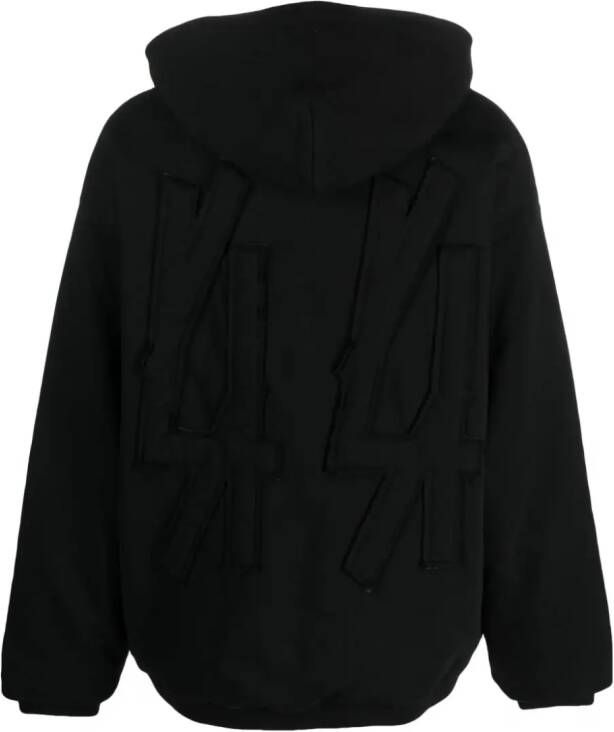 44 LABEL GROUP Sweater met geborduurd logo Zwart