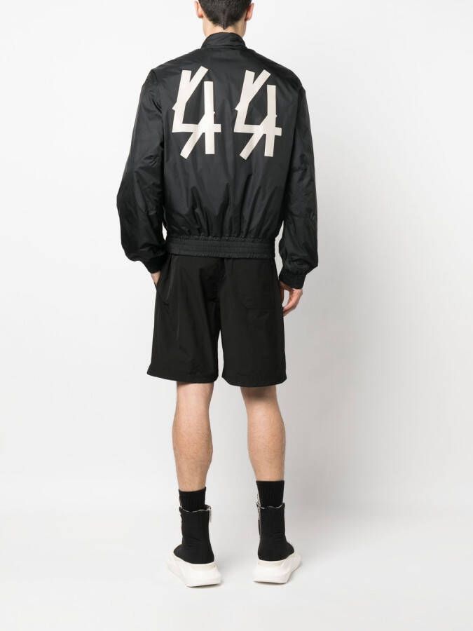 44 LABEL GROUP Bomberjack met logoprint Zwart