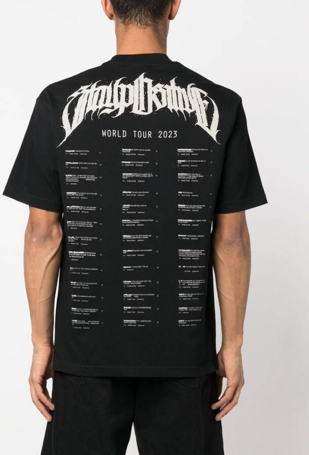 44 LABEL GROUP T-shirt met logoprint Zwart