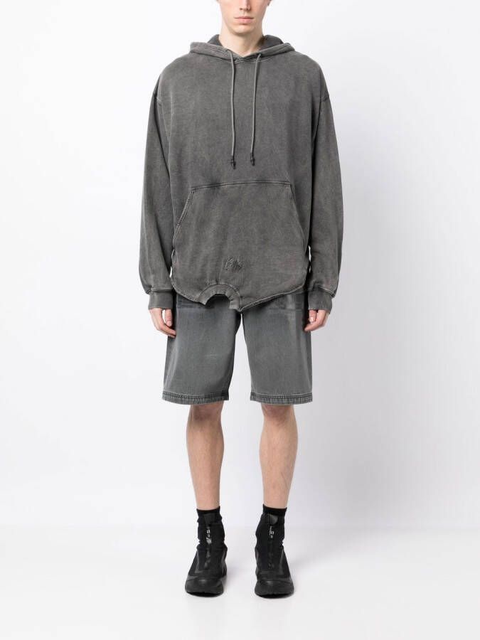 44 LABEL GROUP Hoodie met logoprint Grijs
