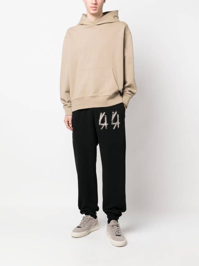 44 LABEL GROUP Trainingsbroek met logoprint Zwart