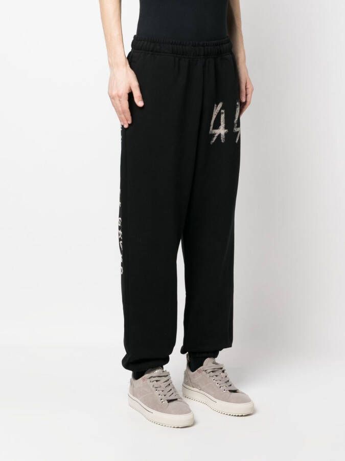 44 LABEL GROUP Trainingsbroek met logoprint Zwart