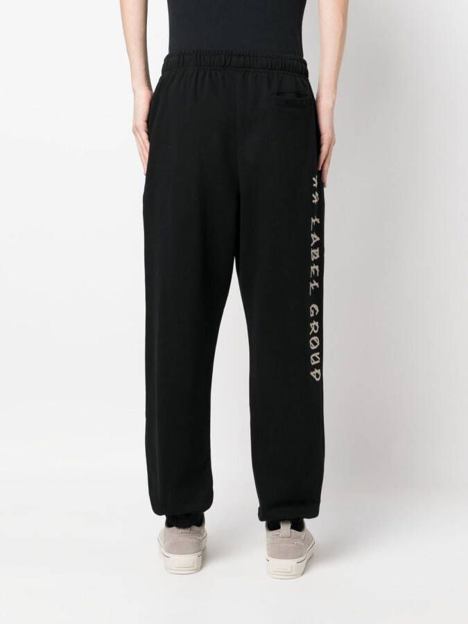 44 LABEL GROUP Trainingsbroek met logoprint Zwart