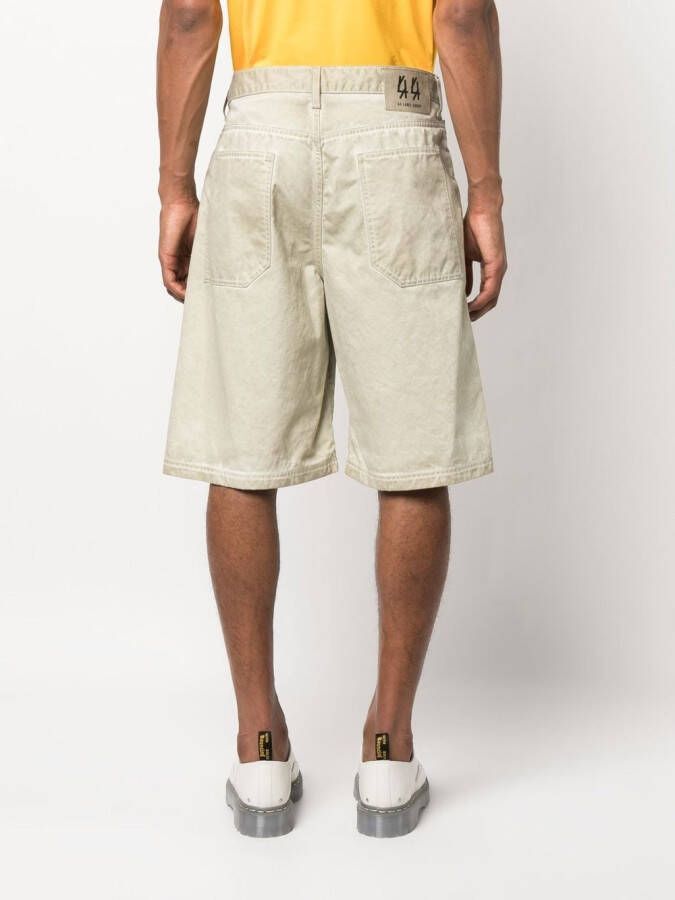 44 LABEL GROUP Shorts met logopatch Beige
