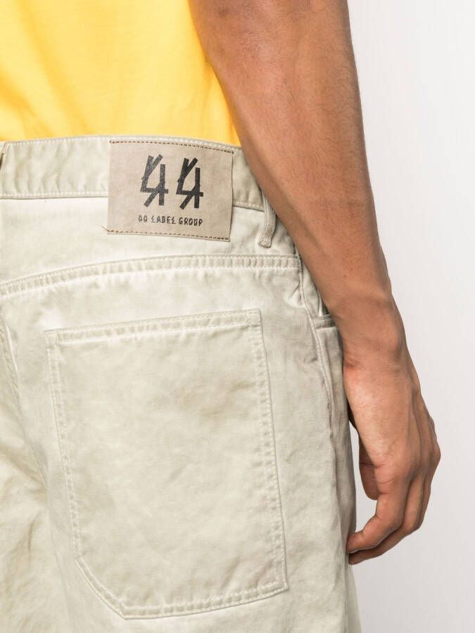 44 LABEL GROUP Shorts met logopatch Beige