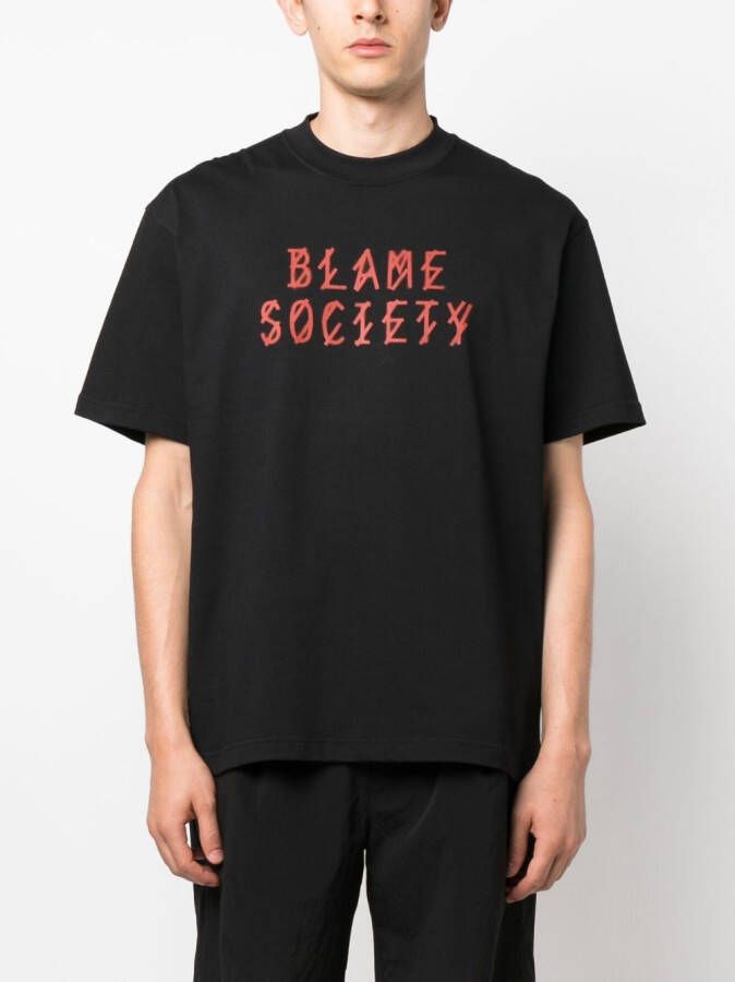44 LABEL GROUP T-shirt met grafische print Zwart
