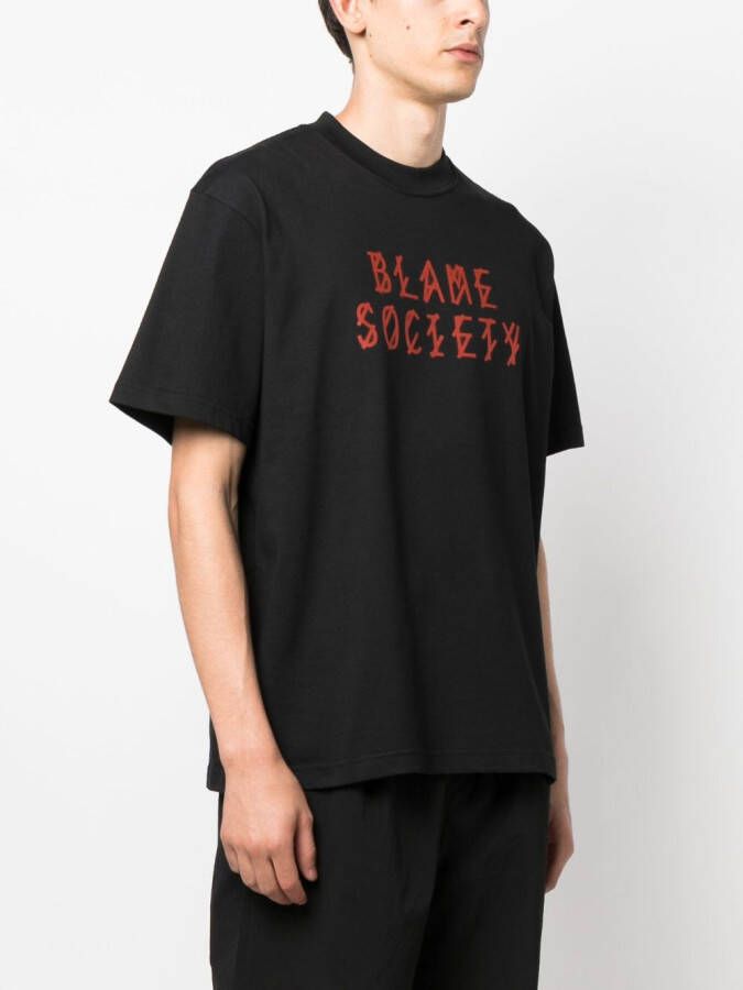 44 LABEL GROUP T-shirt met grafische print Zwart