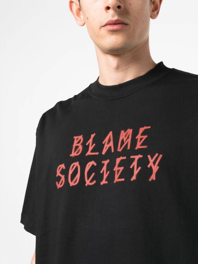 44 LABEL GROUP T-shirt met grafische print Zwart
