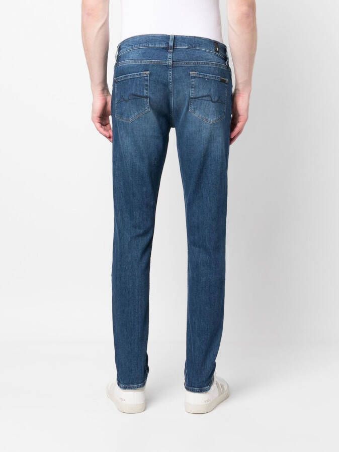 7 For All Mankind Jeans met logopatch Blauw