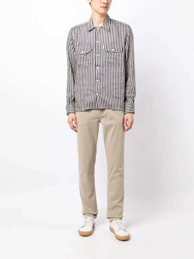 7 For All Mankind Broek met logopatch Bruin