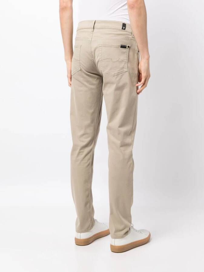 7 For All Mankind Broek met logopatch Bruin