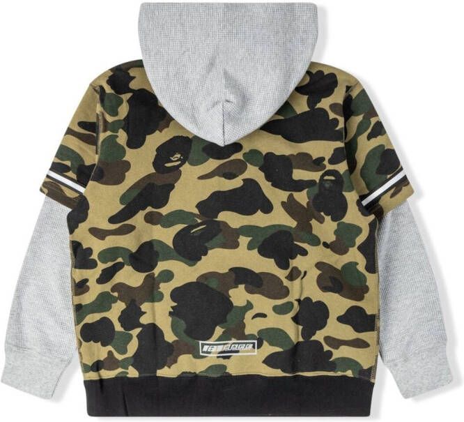 A BATHING APE Hoodie met camouflageprint Groen
