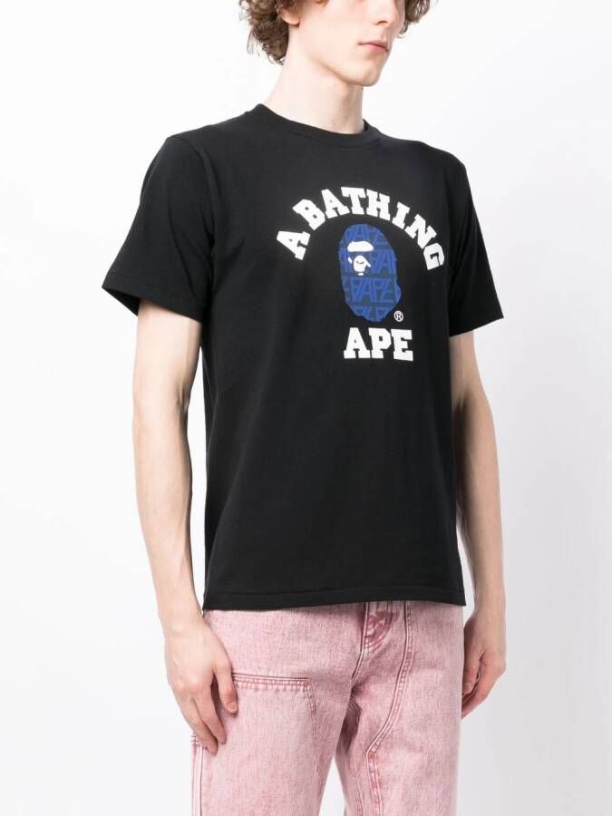 A BATHING APE T-shirt met logopatch Zwart