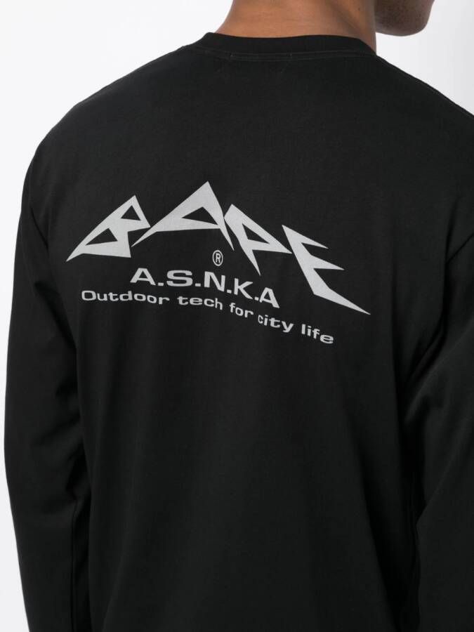 A BATHING APE Sweater met logoprint Zwart