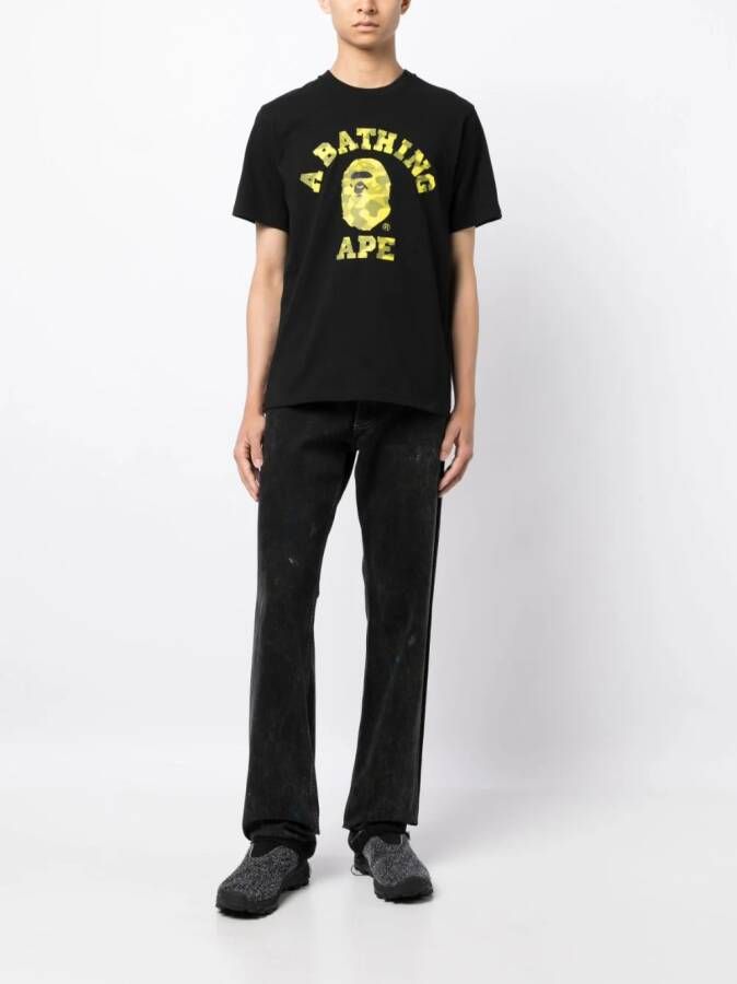 A BATHING APE T-shirt met camouflageprint Zwart