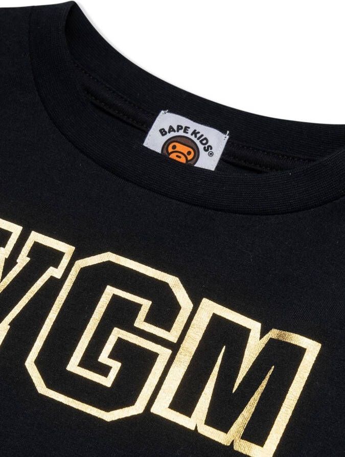 A BATHING APE T-shirt met lange mouwen Zwart