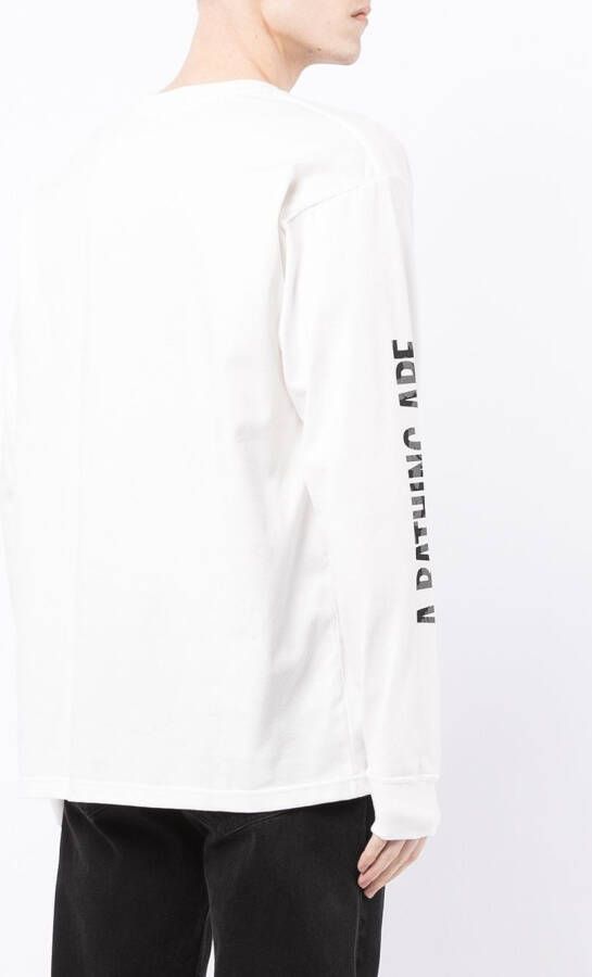 A BATHING APE T-shirt met opgestikte zak Wit