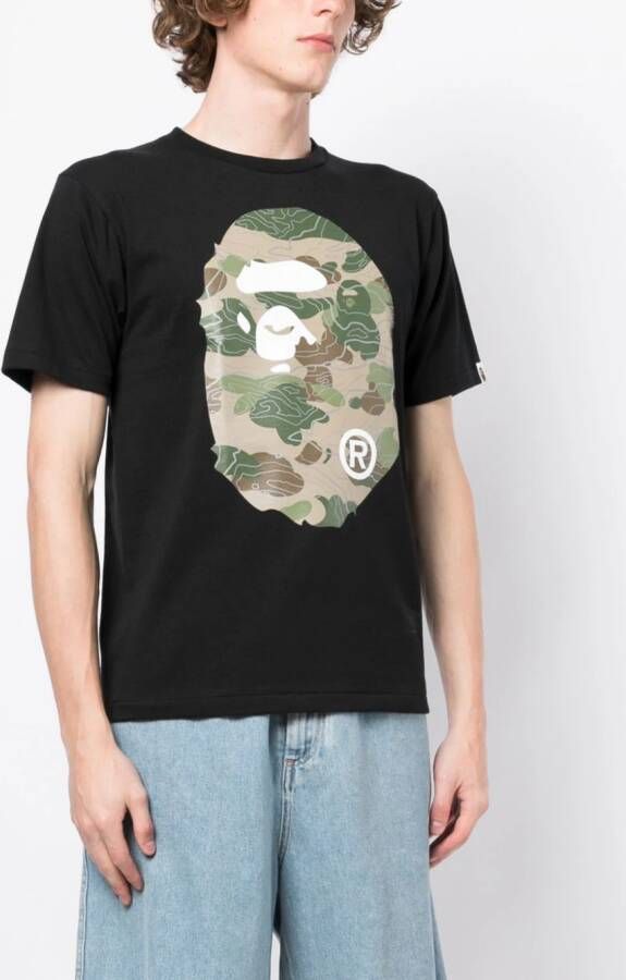 A BATHING APE T-shirt met print Zwart