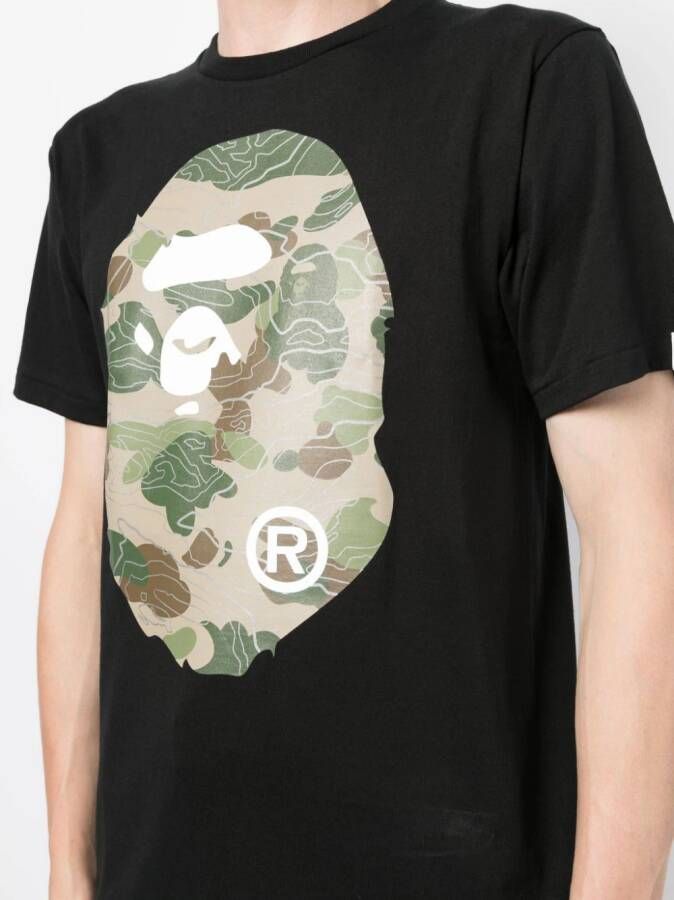 A BATHING APE T-shirt met print Zwart