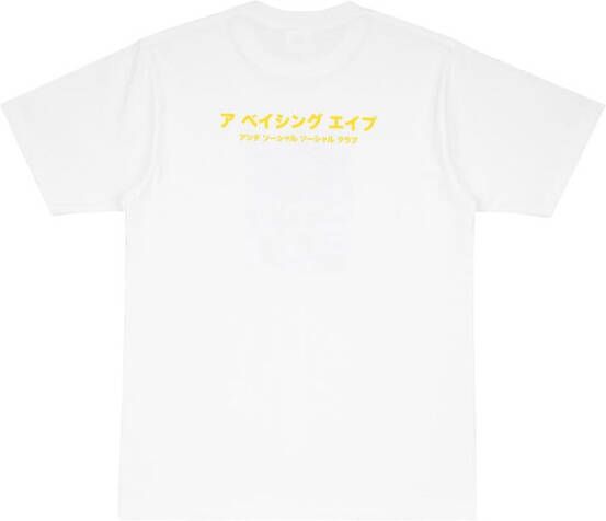 A BATHING APE x Anti Social Club T-shirt met camouflageprint Wit