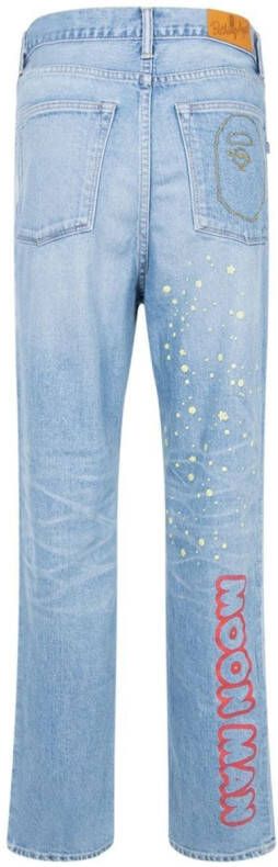 A BATHING APE x Kid Cudi straight jeans Blauw