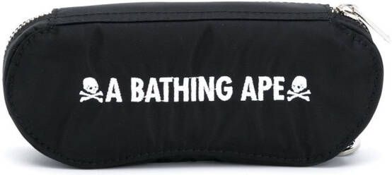 A BATHING APE Zonnebril met vierkant montuur Zwart