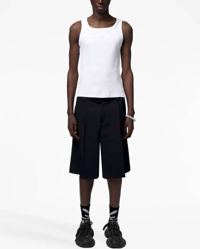 A BETTER MISTAKE Geribbelde tanktop Wit