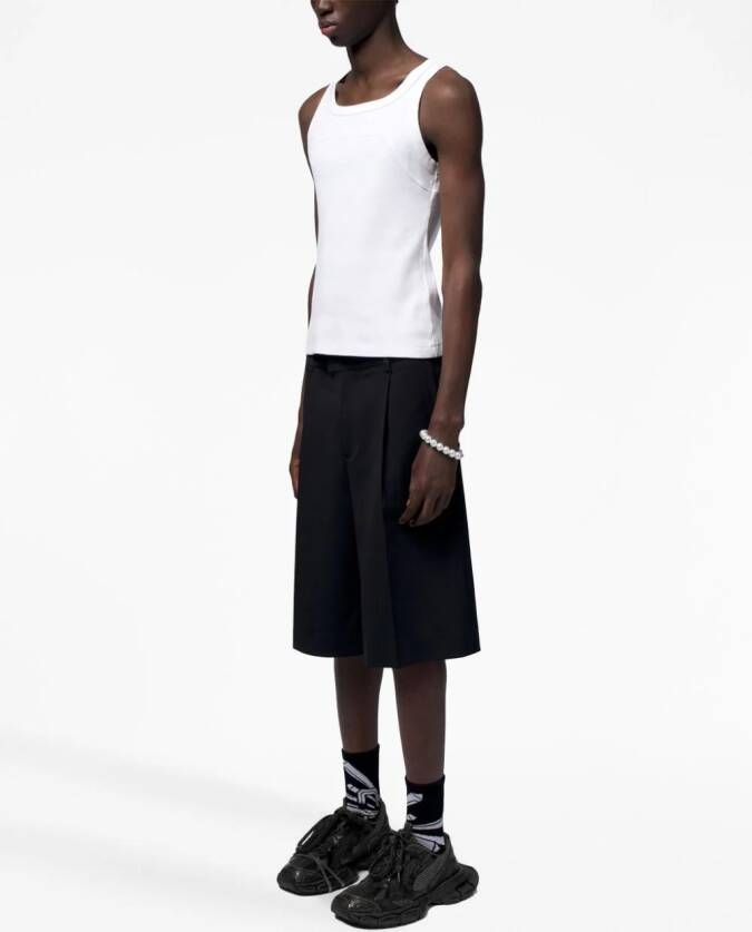A BETTER MISTAKE Geribbelde tanktop Wit