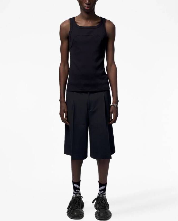 A BETTER MISTAKE Geribbelde tanktop Zwart