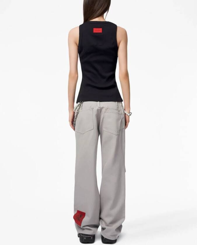 A BETTER MISTAKE Geribbelde tanktop Zwart