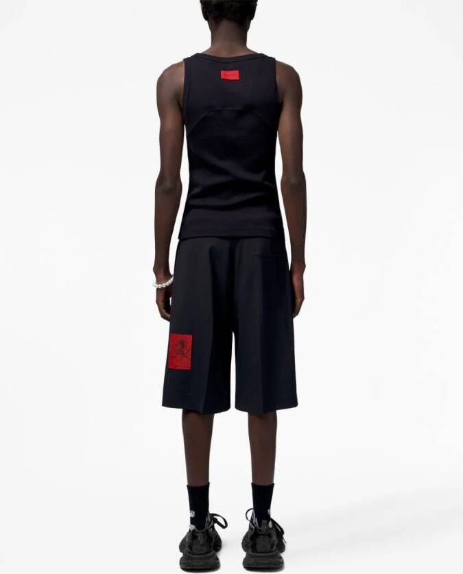 A BETTER MISTAKE Geribbelde tanktop Zwart