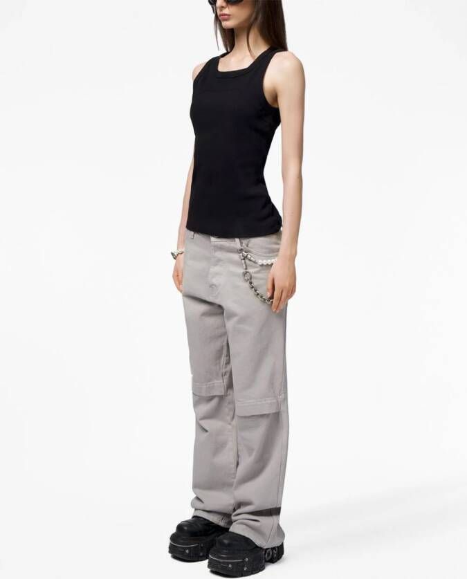 A BETTER MISTAKE Geribbelde tanktop Zwart