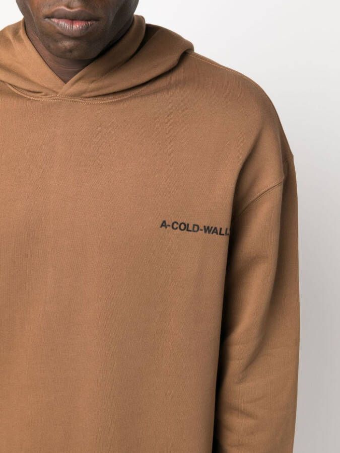 A-COLD-WALL* Hoodie met logoprint Bruin