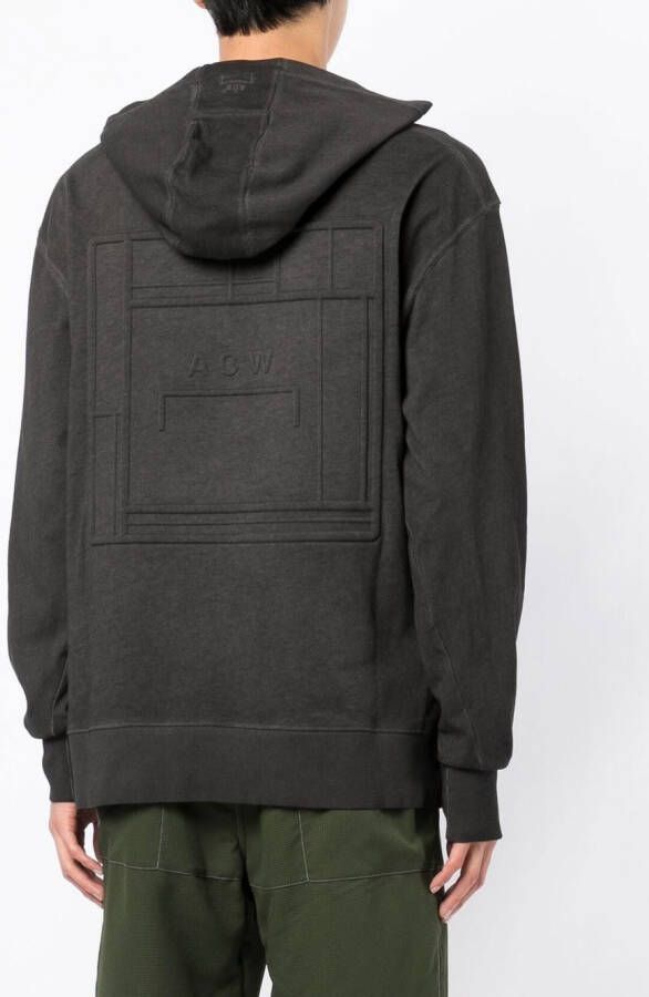 A-COLD-WALL* Hoodie met logo-reliëf Grijs